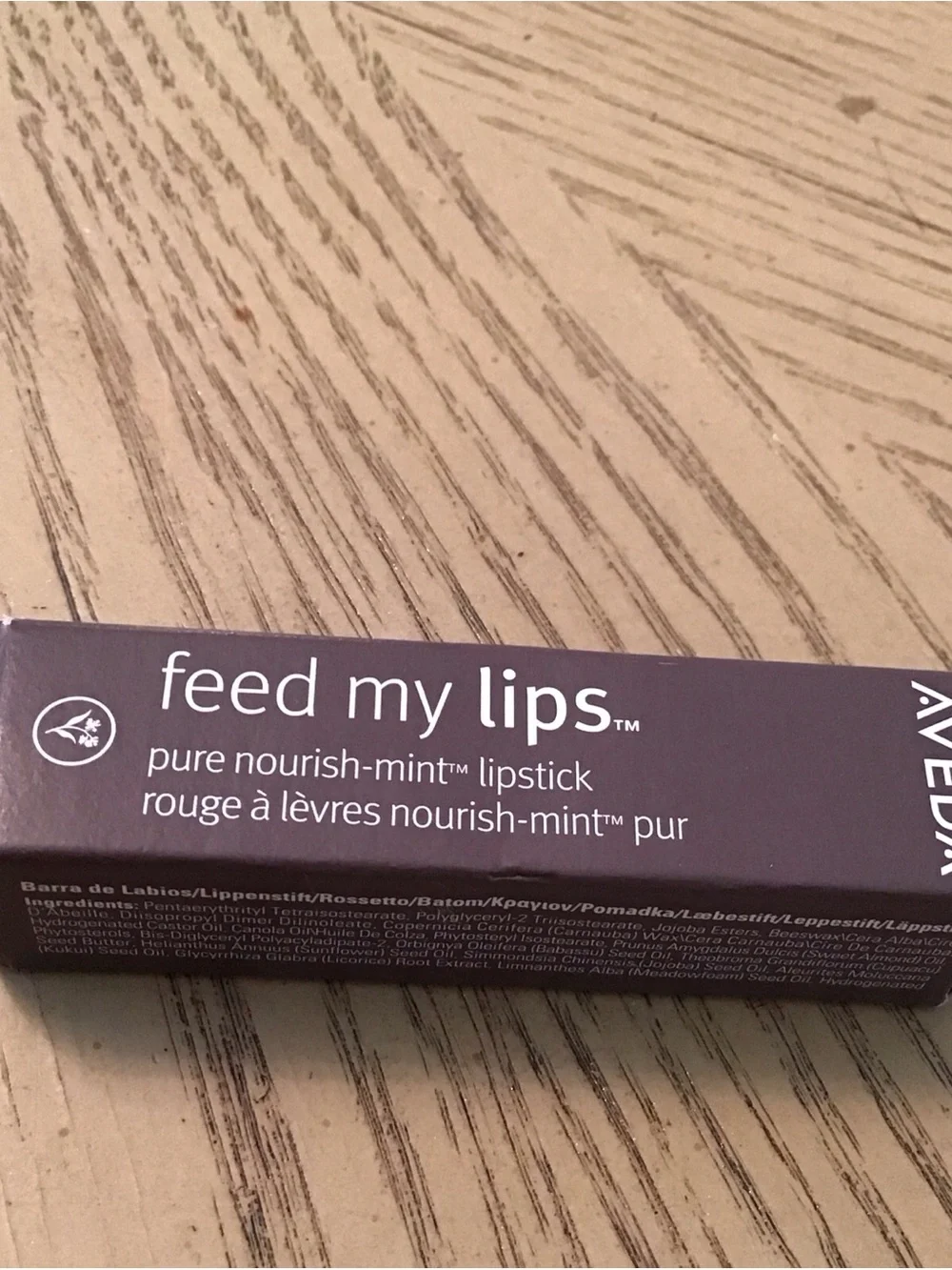 AVEDA feed my lips nourish-mint lipstick #11 bronzed pecan discontinued